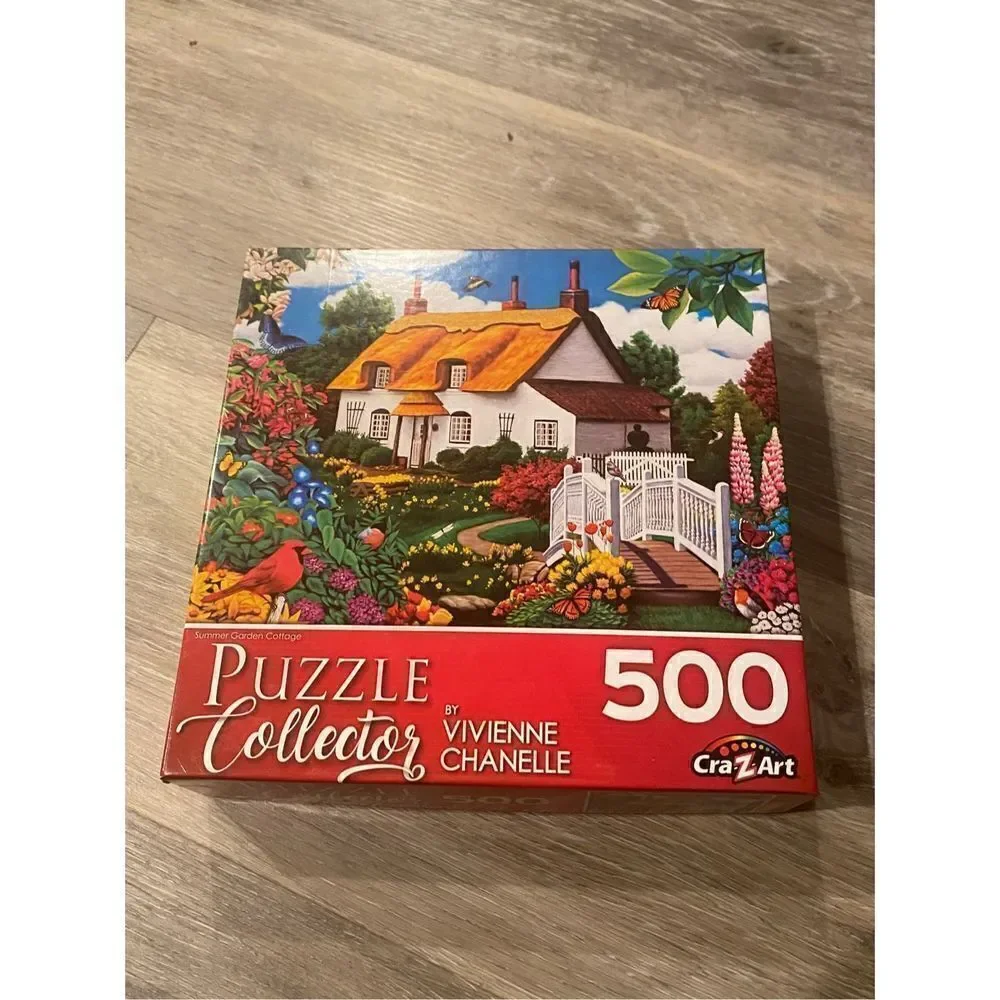 Lafayette Art: Flower Cottage 500 Piece Puzzle
